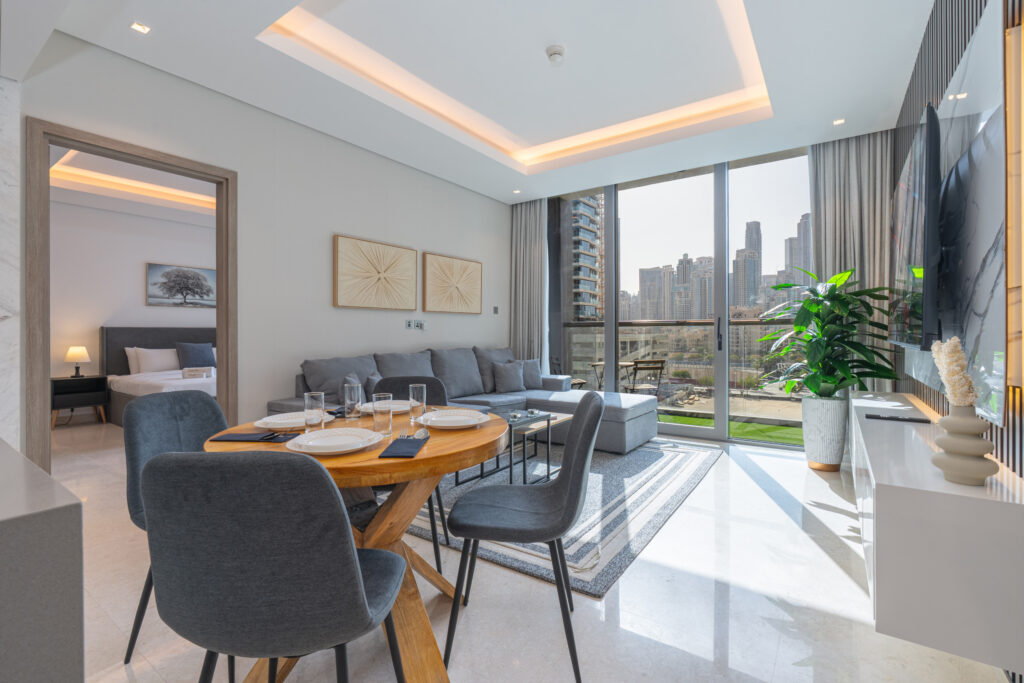 Burj Khalifa View | Contemporary 1BR | Central