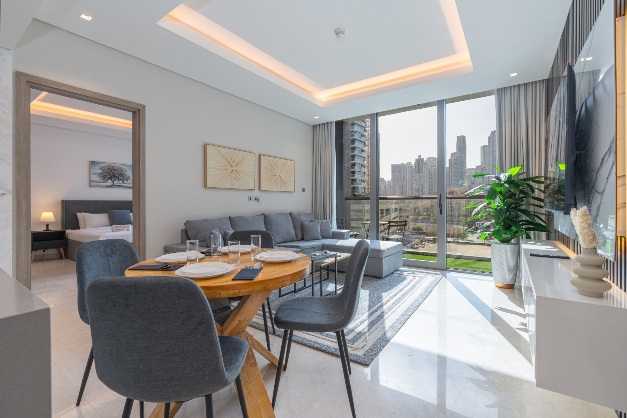 Burj Khalifa View | Contemporary 1BR | Central