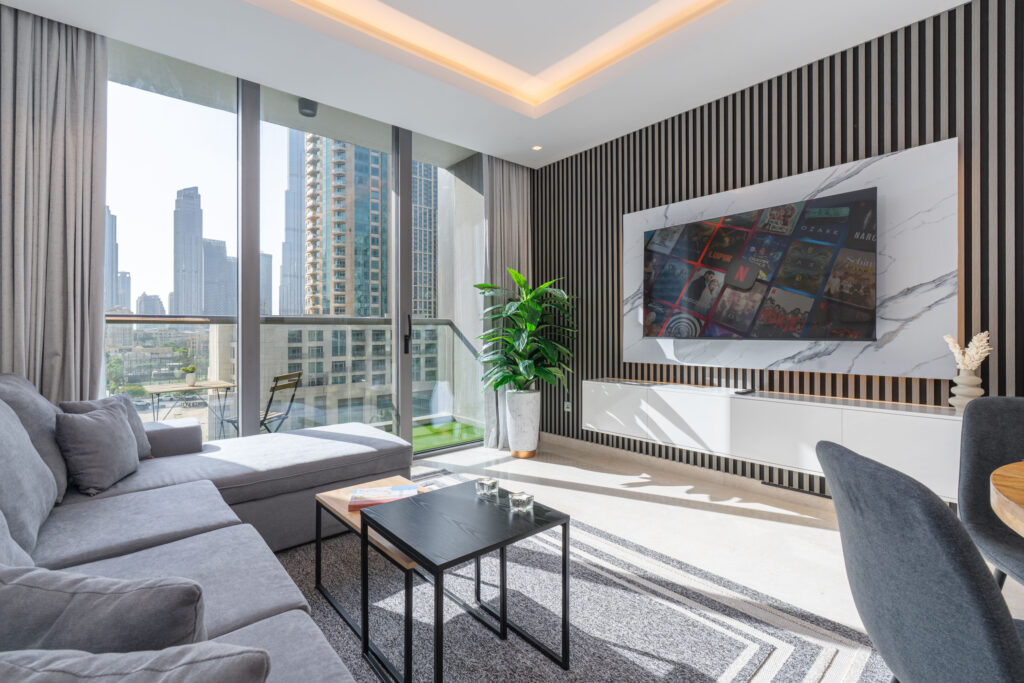 Burj Khalifa View | Contemporary 1BR | Central
